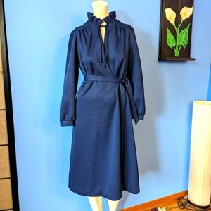 Vintage blue long sleeve dress